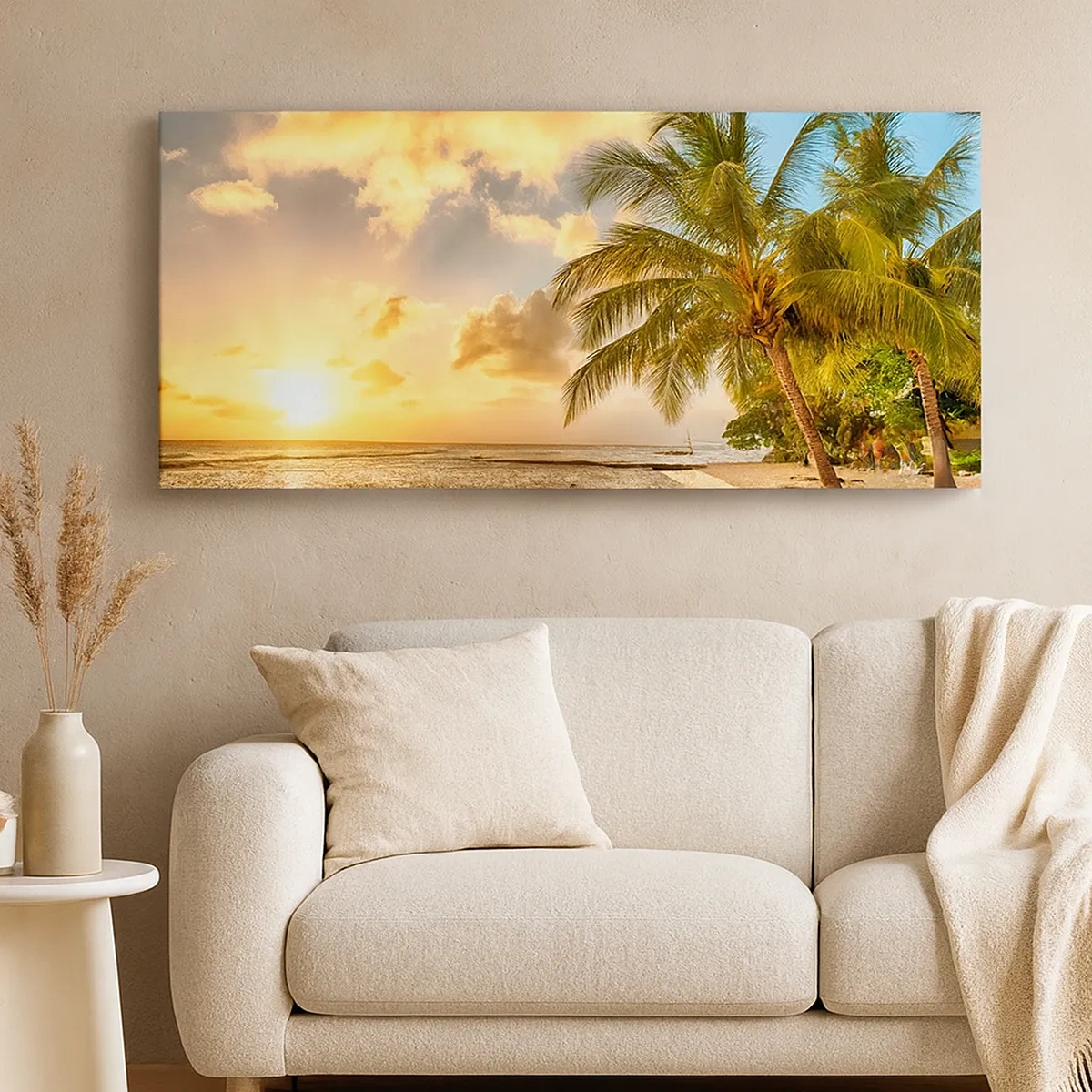 Bild auf Leinwand - Leinwandbild - Ewiger Sommer, immer Urlaub - 30x30 cm