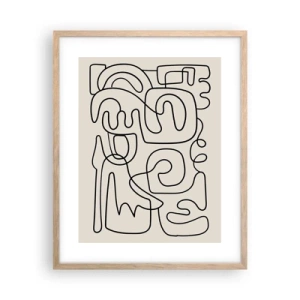 Poster in einem Rahmen aus heller Eiche - Folge der Spur - 40x50 cm