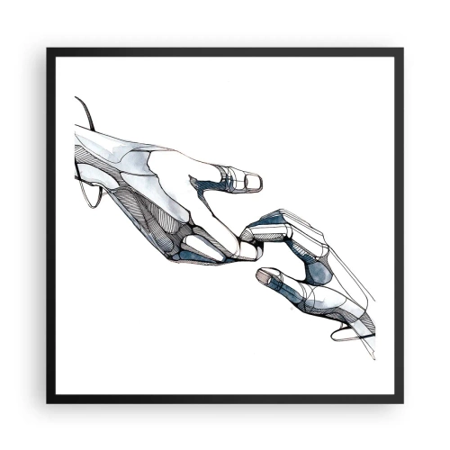 Poster in einem schwarzem Rahmen - Eine gute Geste - 60x60 cm