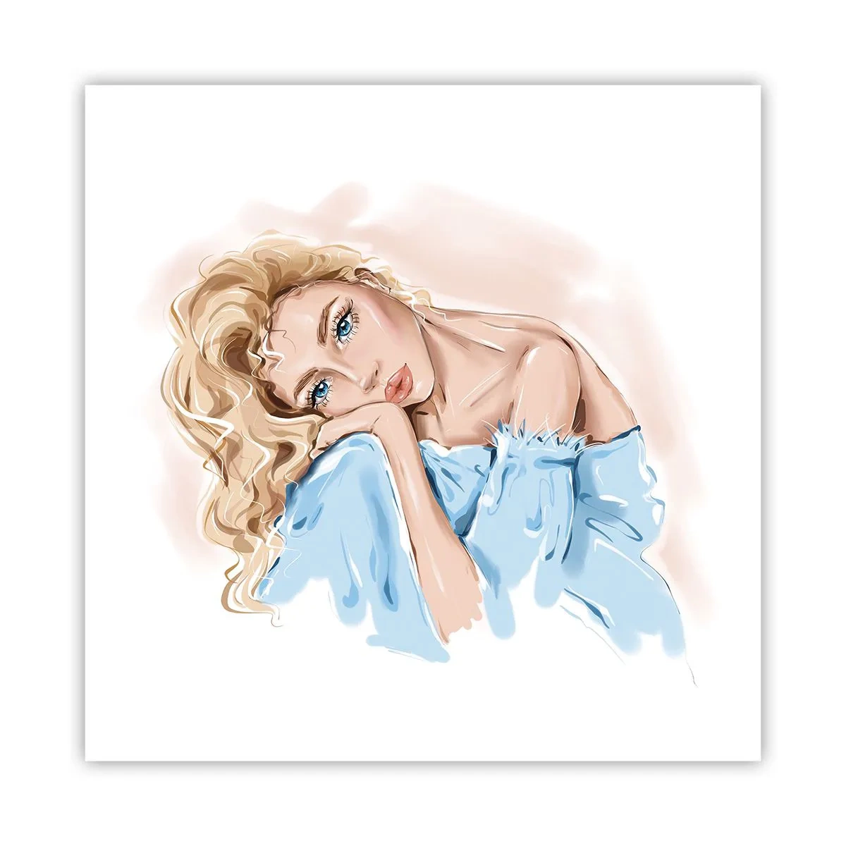 Poster - Verträumt im Blau - 60x60 cm