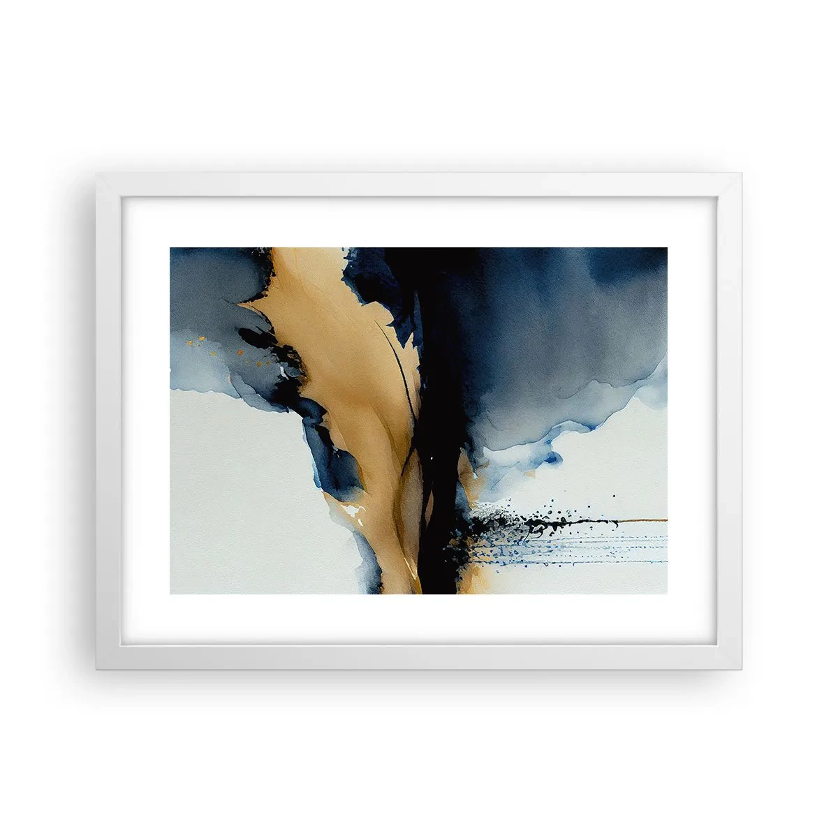 Poster in einem weißen Rahmen - Hinter dem Vorhang - 40x30 cm