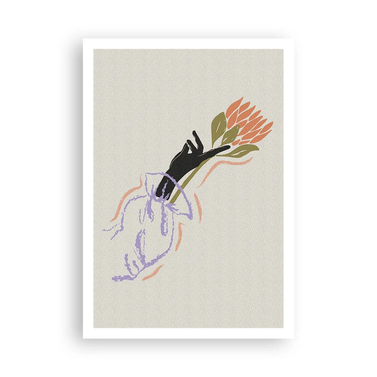 Poster - Schwesterliche Berührung - 70x100 cm