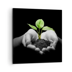 Bild auf Leinwand - Leinwandbild - Ich liebe die Natur, ich beschütze sie - 60x60 cm