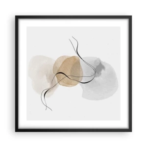 Poster in einem schwarzem Rahmen - Luftperlen - 50x50 cm