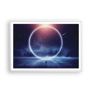 Poster in einem weißen Rahmen - Sie sind schon da ... - 100x70 cm