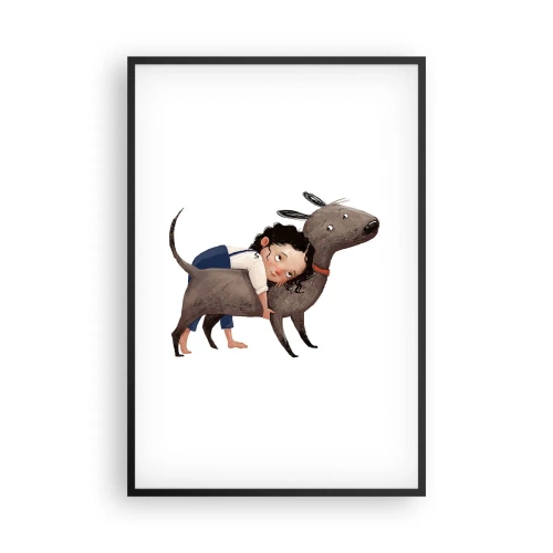 Poster in einem schwarzem Rahmen - Beste Freunde - 61x91 cm