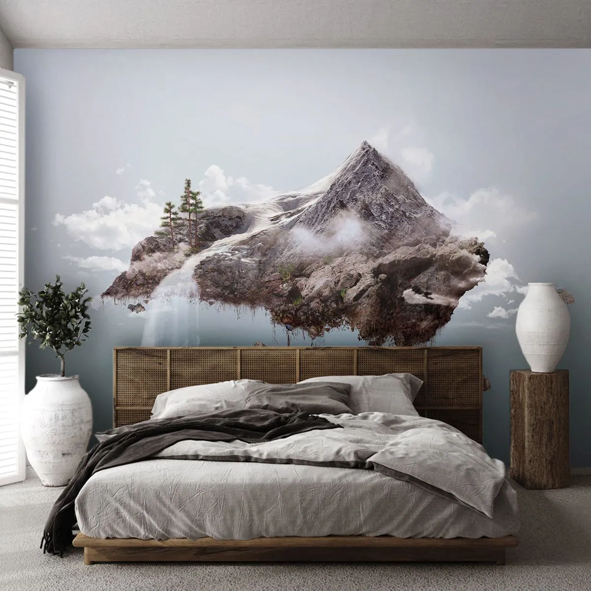 Selbstklebende Fototapete Deluxe Sticker - Mit dem Auge eines Surrealisten - Abstraktion, Fantasie, Insel - 350x256 cm