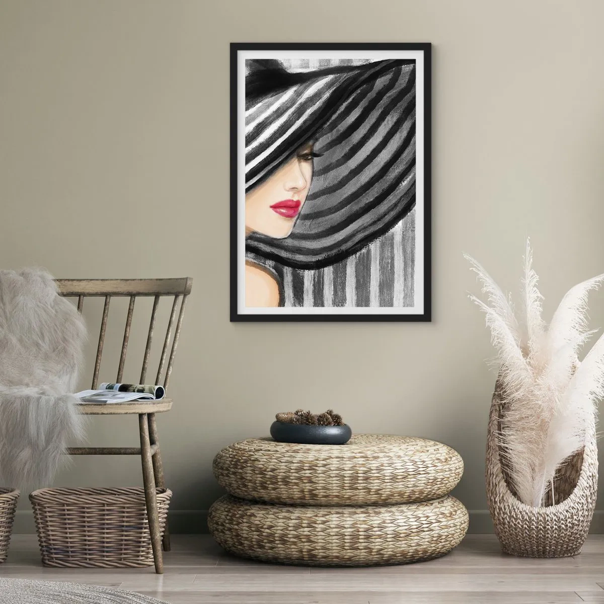 Poster in einem schwarzem Rahmen - Wo soll ich dich finden? - 30x40 cm