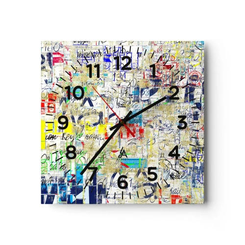 Wanduhr - Glasuhr - Es freut einfach die Augen - 40x40 cm