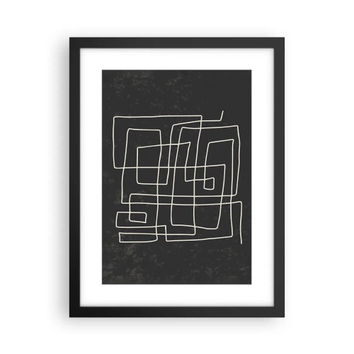 Poster in einem schwarzem Rahmen - Nicht so einfach - 30x40 cm