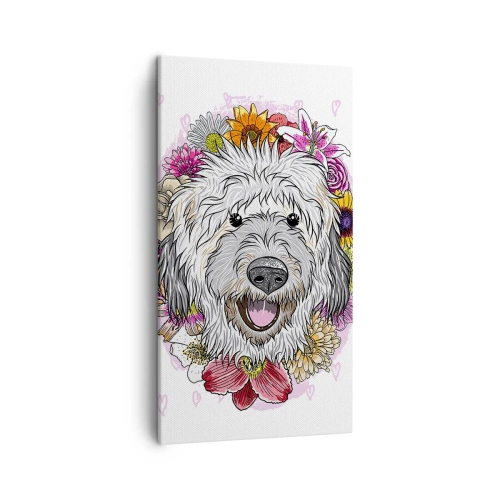 Bild auf Leinwand - Leinwandbild - Welpenfreude - 45x80 cm