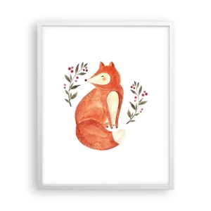 Poster in einem weißen Rahmen - Kleine Rothaarige - 40x50 cm