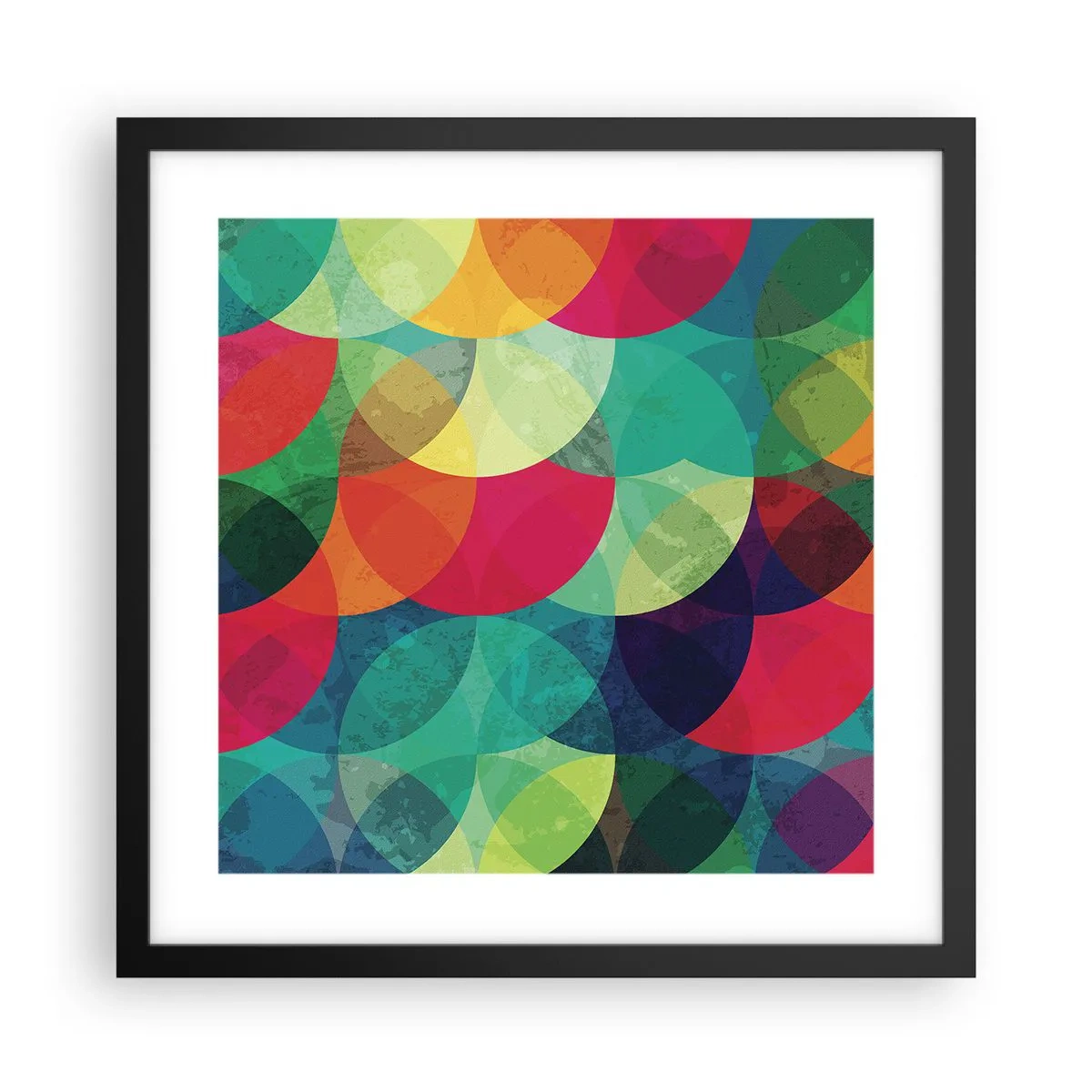 Poster in einem schwarzem Rahmen - Aufstieg zum Regenbogen - 40x40 cm