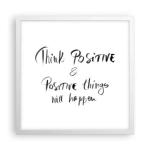 Poster in einem weißen Rahmen - Wie soll man leben? - 40x40 cm