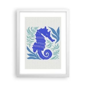 Poster in einem weißen Rahmen - Auf einer Unterwasserwiese - 30x40 cm