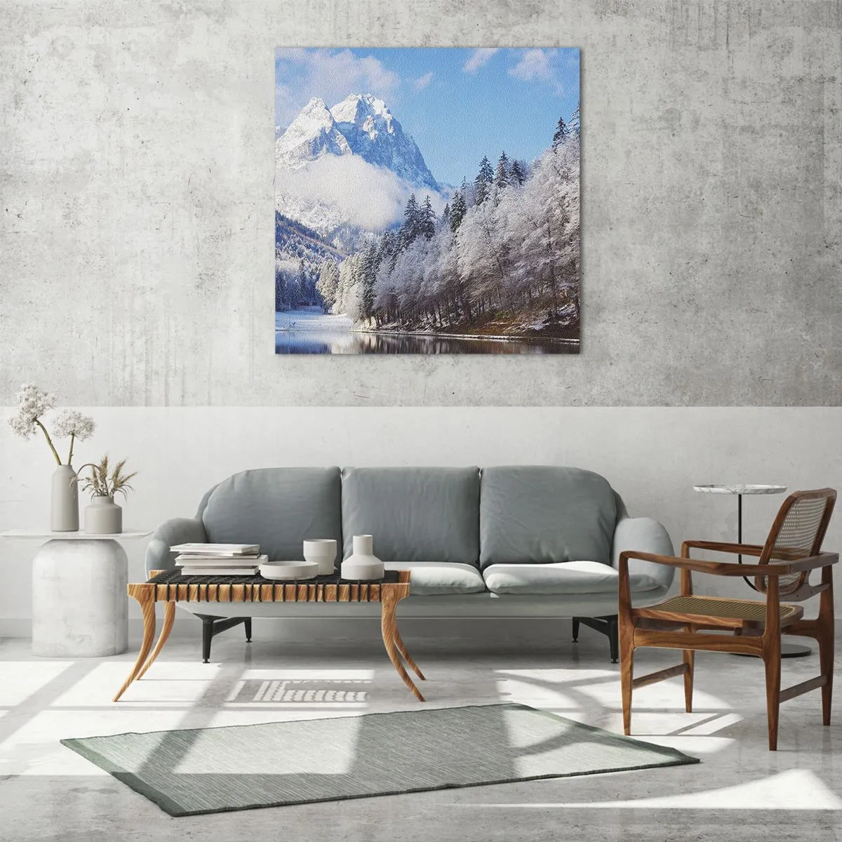 Glasbild - Bild auf glas - Schneefang - 30x30 cm