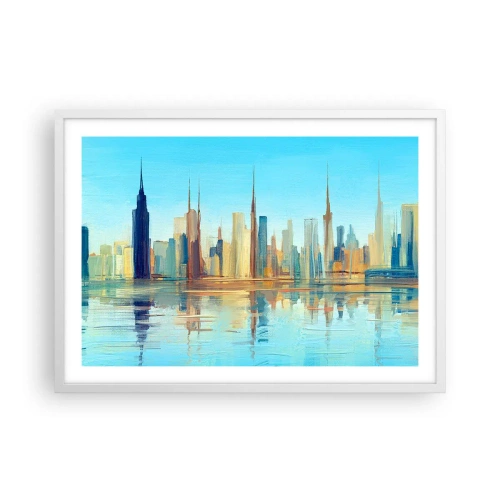 Poster in einem weißen Rahmen - Sonnige Metropole - 70x50 cm