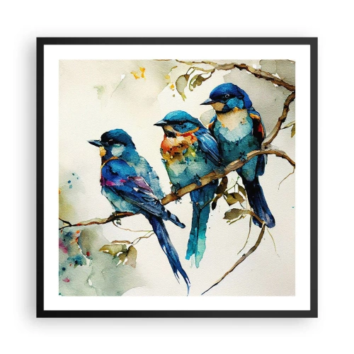 Poster in einem schwarzem Rahmen - War er beleidigt? - 60x60 cm