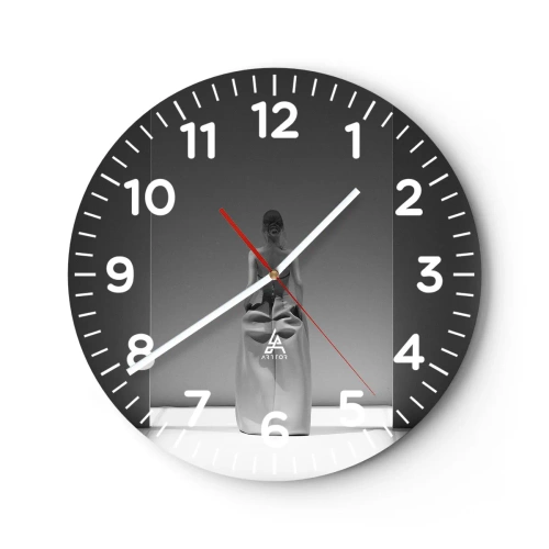 Wanduhr - Glasuhr - Raffinierte Einfachheit - 40x40 cm