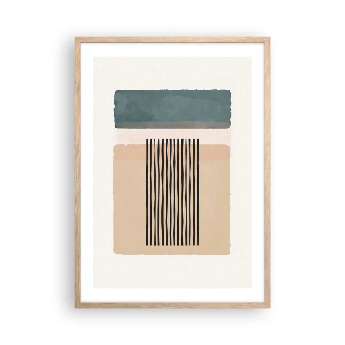 Poster in einem Rahmen aus heller Eiche - Alles ist in Ordnung - 50x70 cm