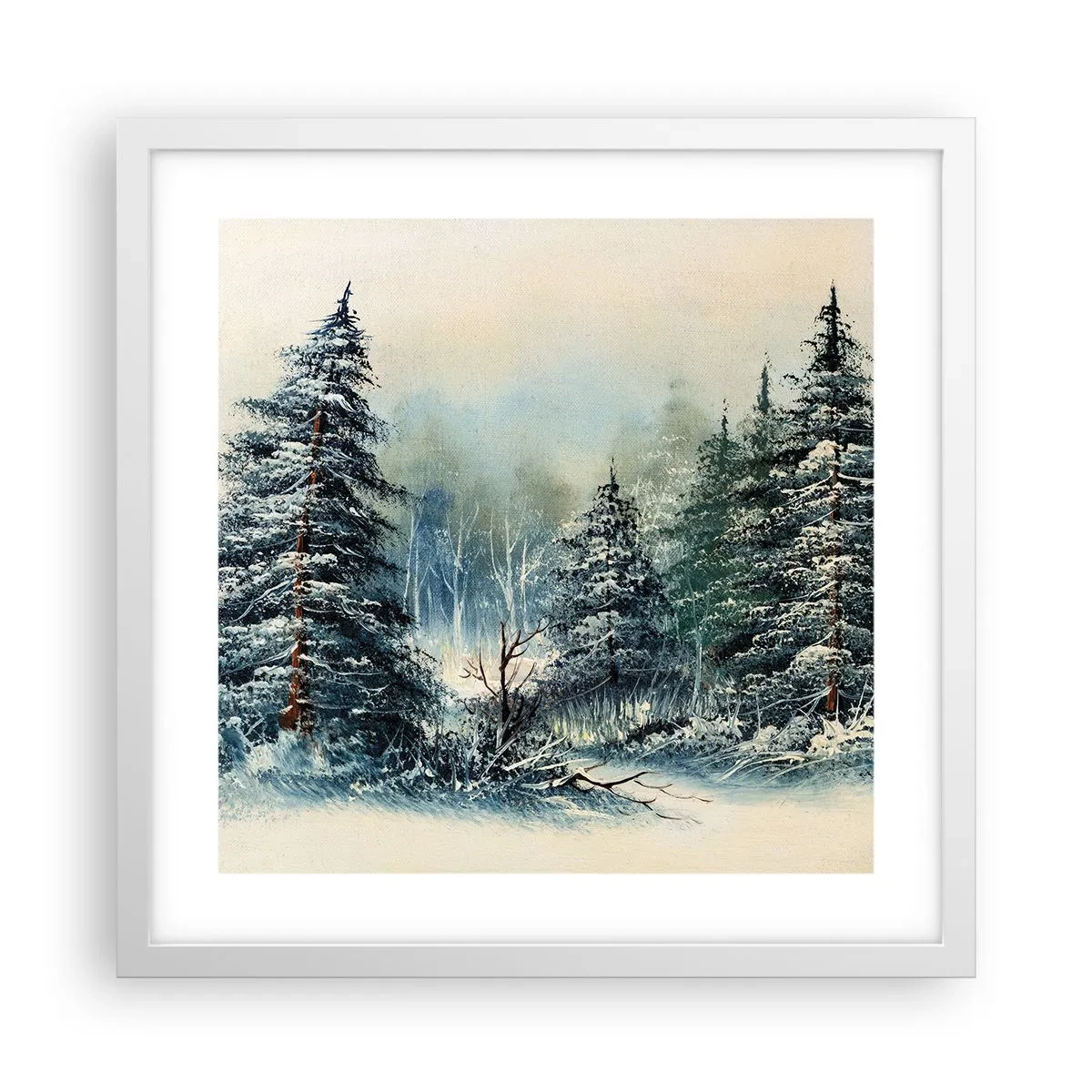 Poster in einem weißen Rahmen - Bereit für Weihnachten - 40x40 cm