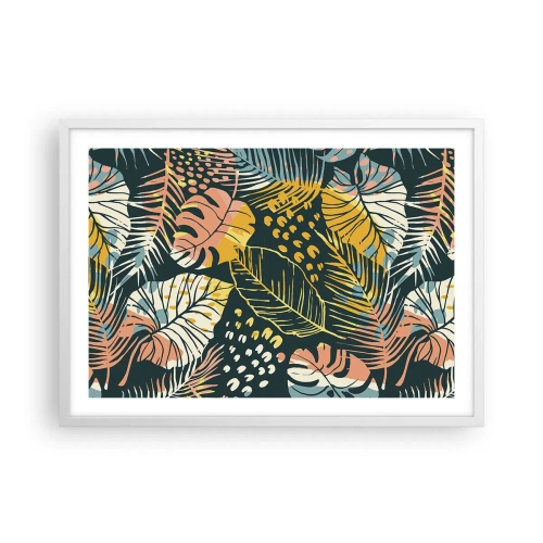 Poster in einem weißen Rahmen - Grüne Fantasie - 70x50 cm