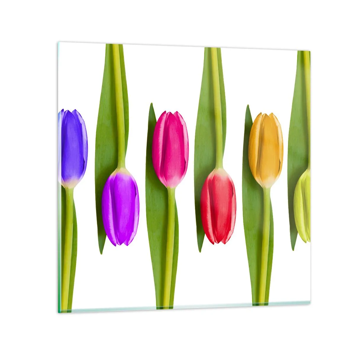 Glasbild - Bild auf glas - Regenbogenkomposition - 70x70 cm