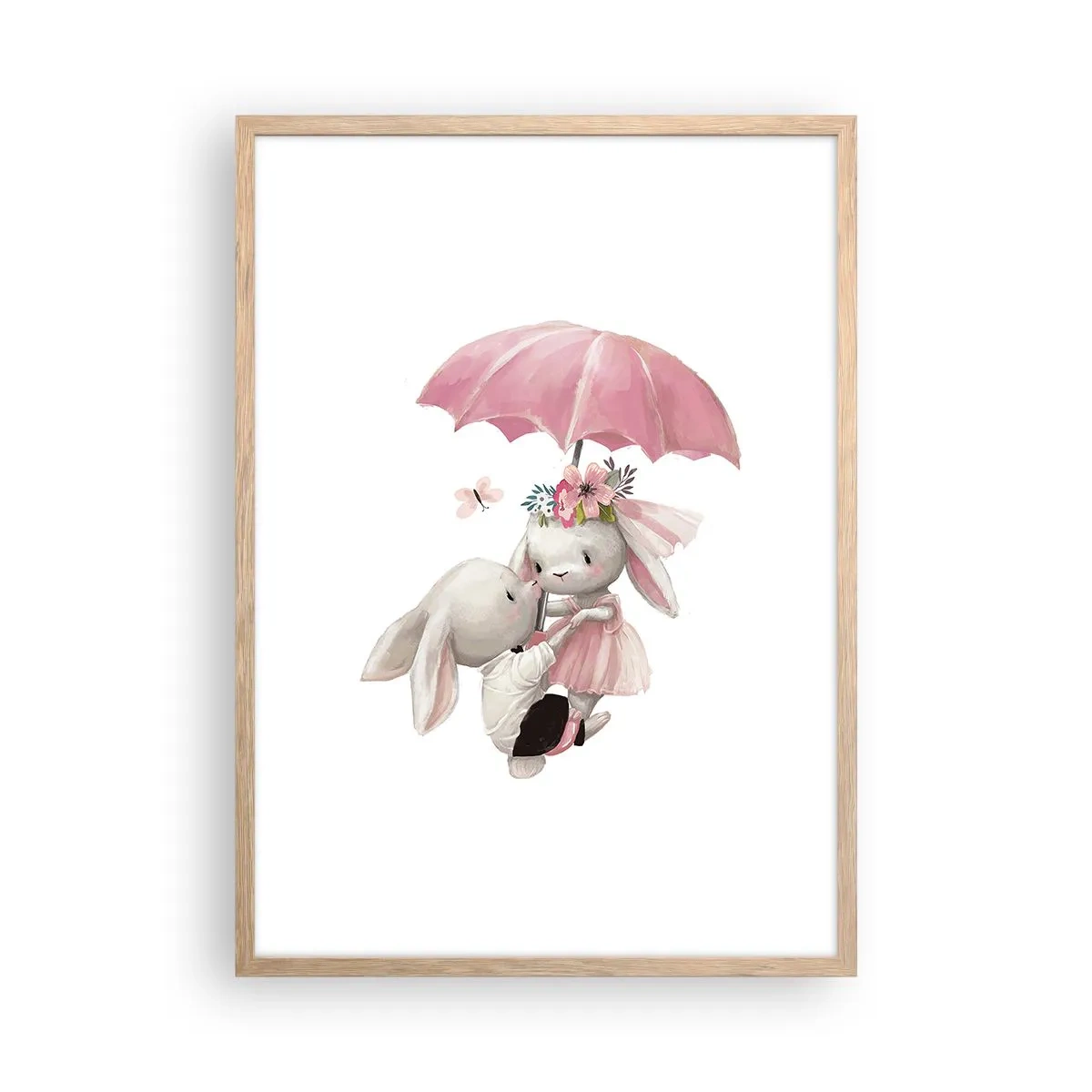 Poster in einem Rahmen aus heller Eiche - Das ist eben Liebe - 50x70 cm