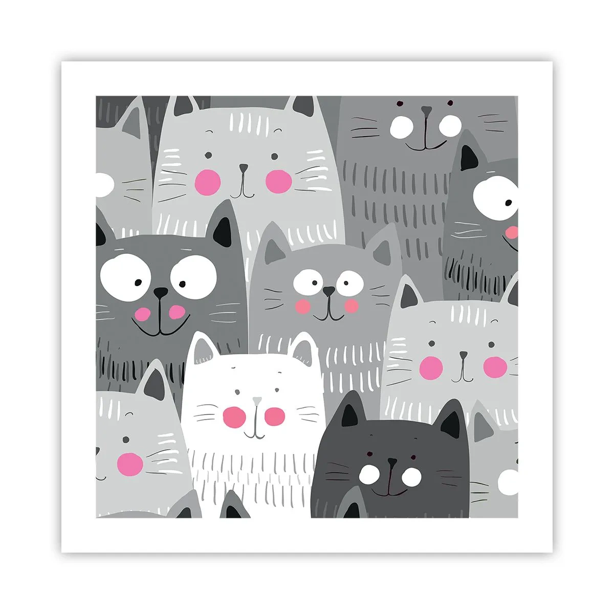 Poster - Katzenwelt - 50x50 cm