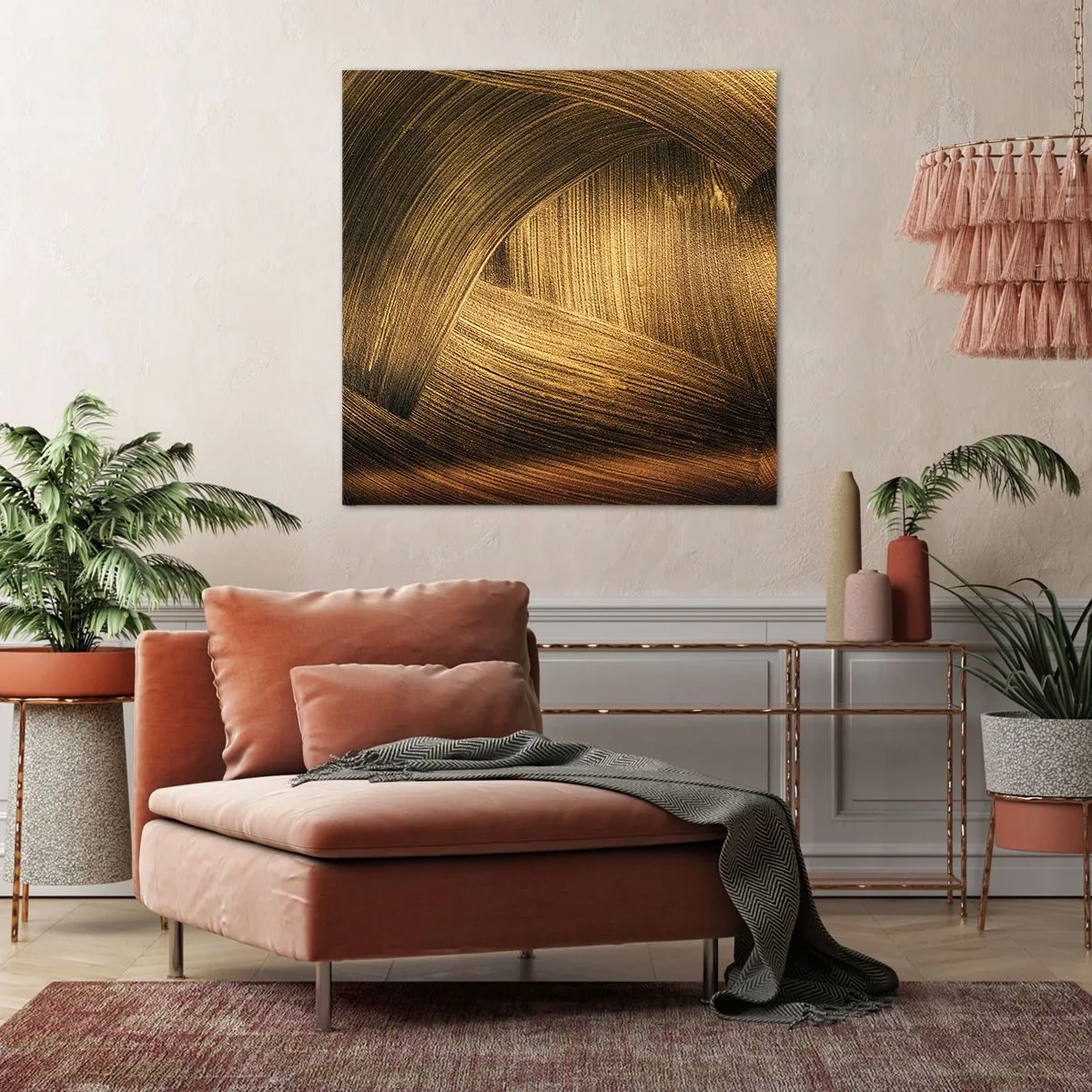 Bild auf Leinwand - Leinwandbild - In einem goldenen Labyrinth - 40x40 cm