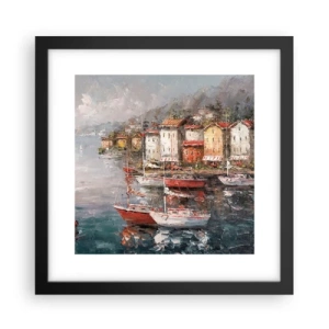 Poster in einem schwarzem Rahmen - Romantische Oase - 30x30 cm