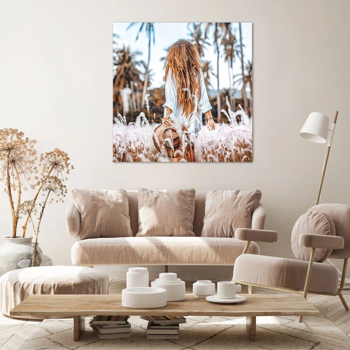 Bild auf Leinwand - Leinwandbild - Geboren aus Grasflaum - 70x70 cm