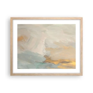 Poster in einem Rahmen aus heller Eiche - Abstraktion – das Land der Sanftheit - 50x40 cm