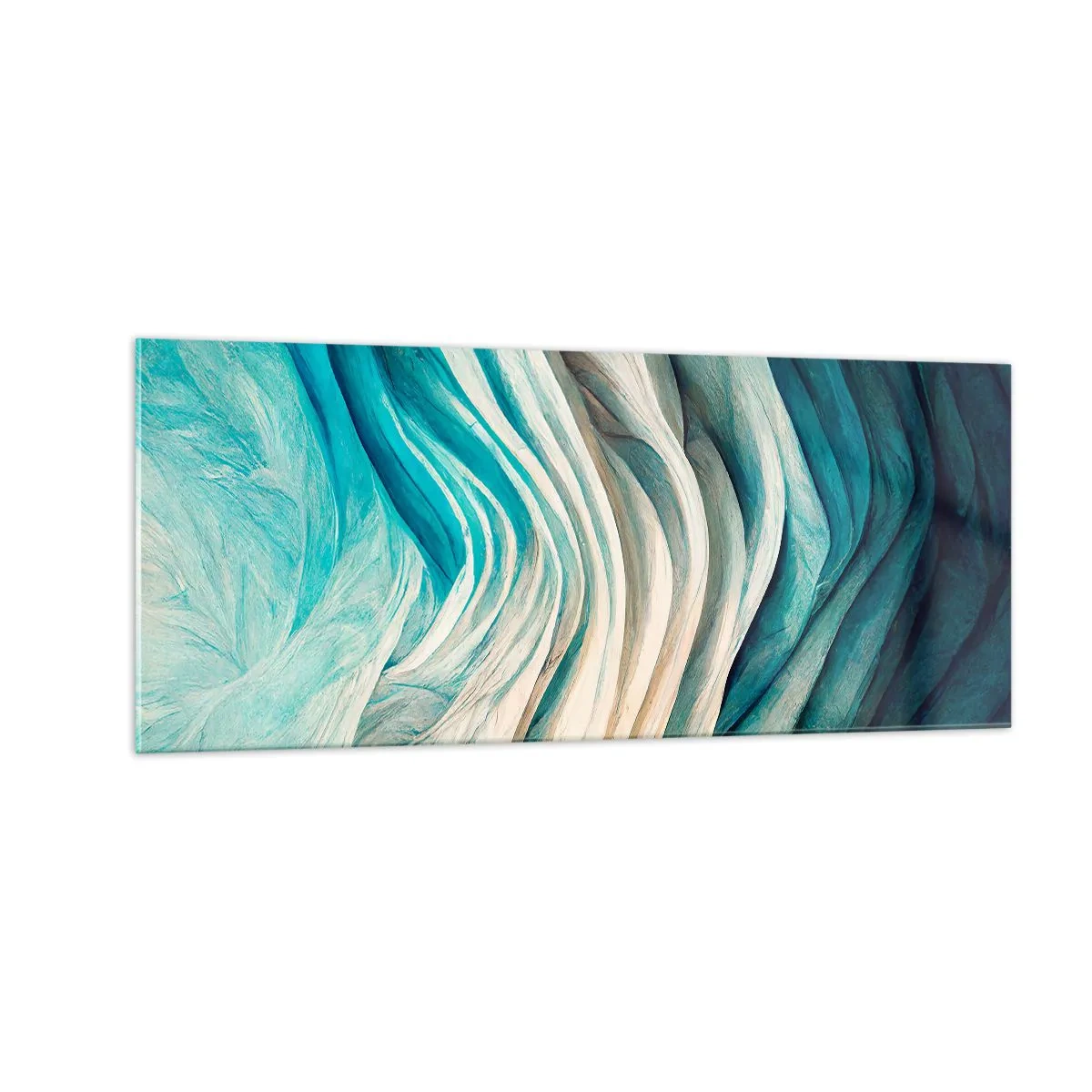 Glasbild - Bild auf glas - Blaue Unersättlichkeit - 100x40 cm