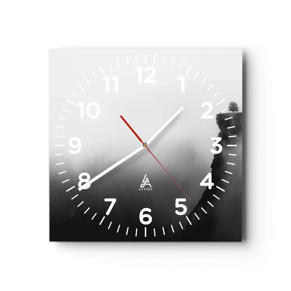 Wanduhr - Glasuhr - Am Rande der Welt - 40x40 cm