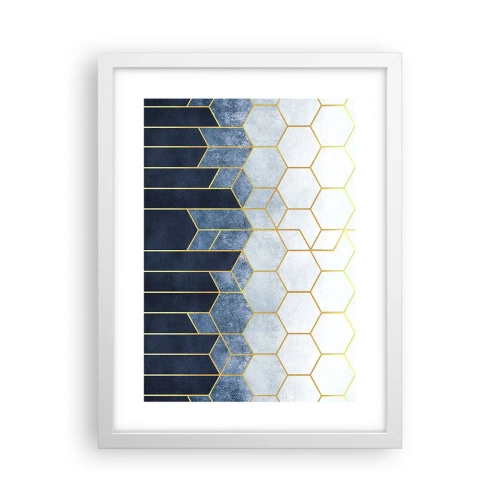 Poster in einem weißen Rahmen - Komposition im synkopischen Rhythmus - 30x40 cm