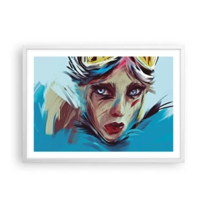 Poster in einem weißen Rahmen - Strassenkämpferin - 70x50 cm