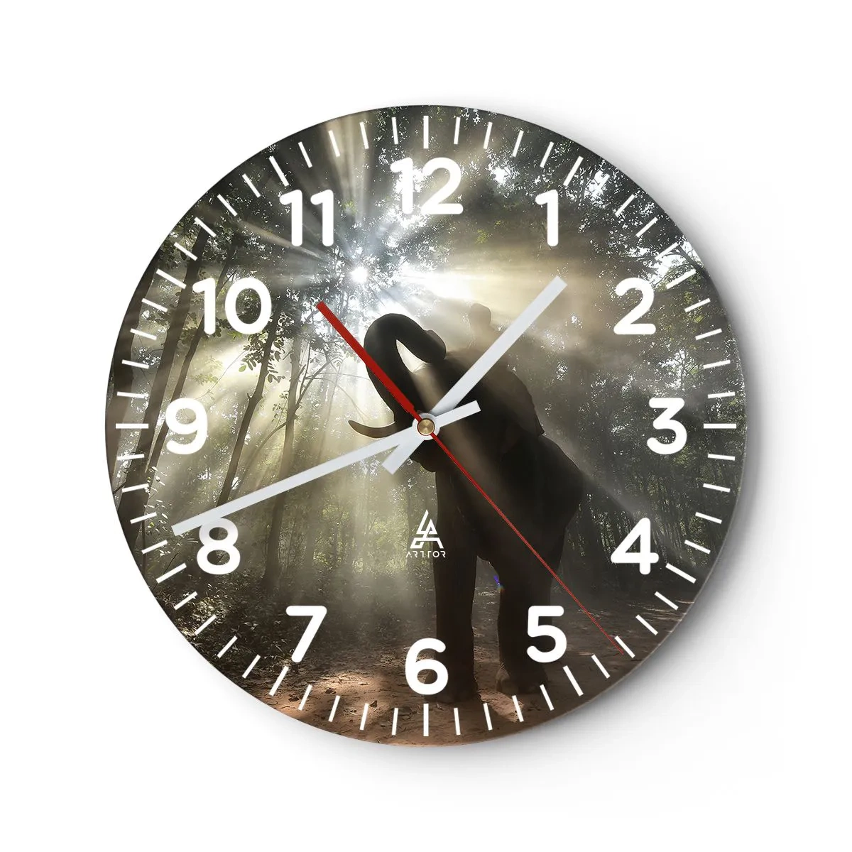 Wanduhr - Glasuhr - Unter dem Glücksstern - 40x40 cm