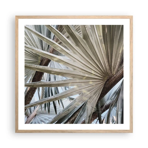 Poster in einem Rahmen aus heller Eiche - Fans in den Tropen - 60x60 cm