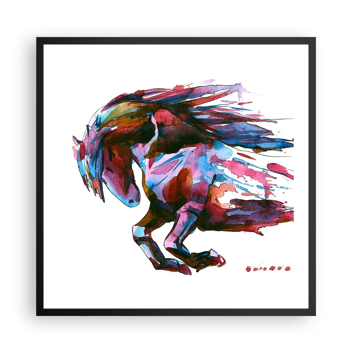 Poster in einem schwarzem Rahmen - In Verzückung - 60x60 cm