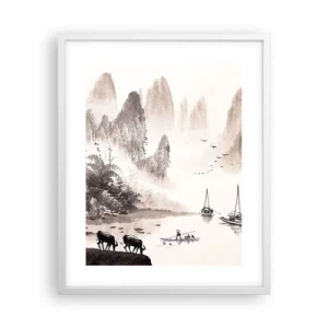 Poster in einem weißen Rahmen - Der exotische Alltag des Ostens - 40x50 cm