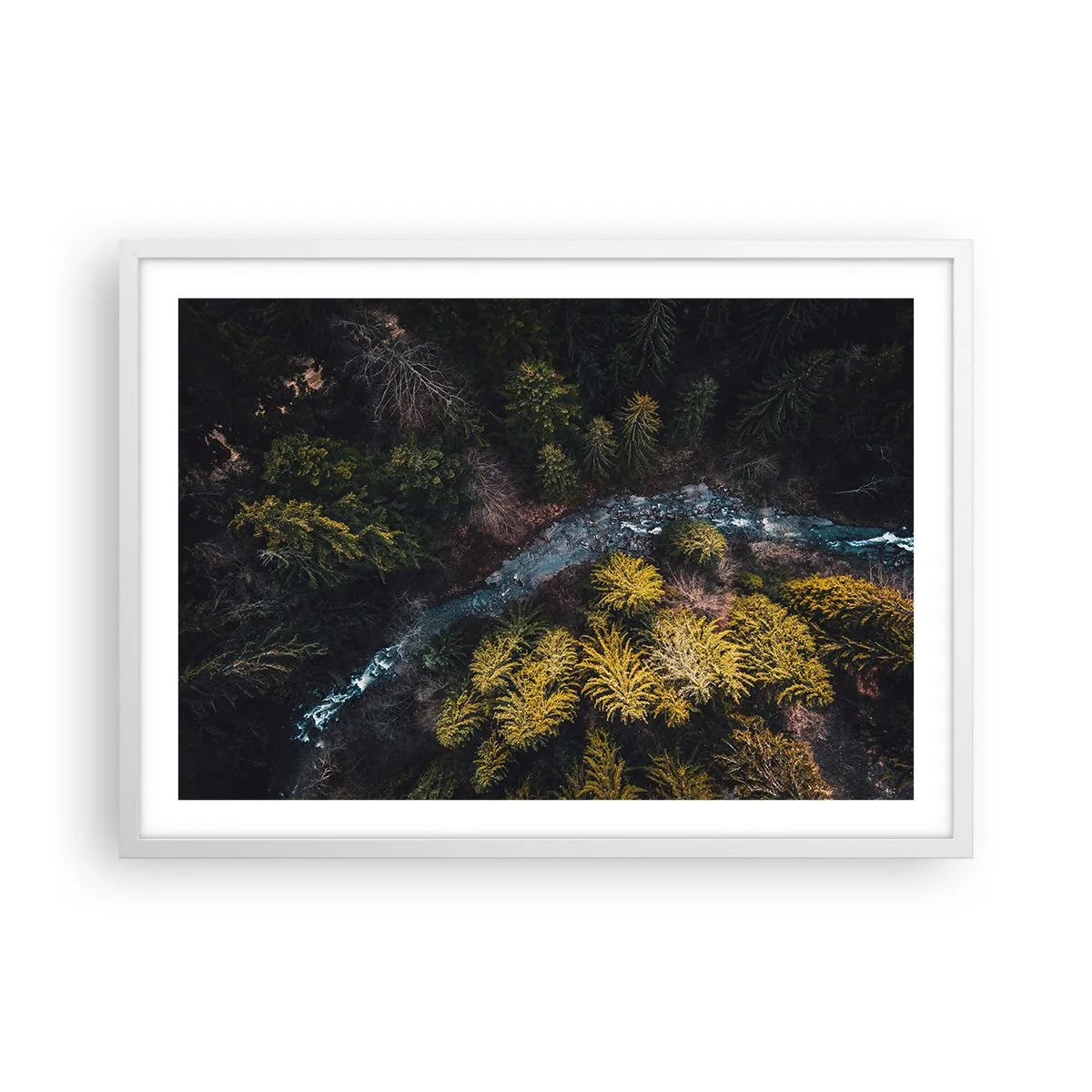 Poster in einem weißen Rahmen - Schnell und immer schneller - 70x50 cm