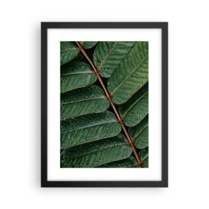 Poster in einem schwarzem Rahmen - Im grünen Rhythmus - 30x40 cm