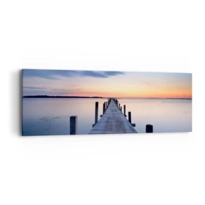 Bild auf Leinwand - Leinwandbild - Die Ruhe einer heiteren Dämmerung - 90x30 cm
