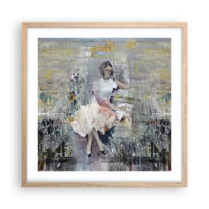 Poster in einem Rahmen aus heller Eiche - Klassisch und modern - 50x50 cm