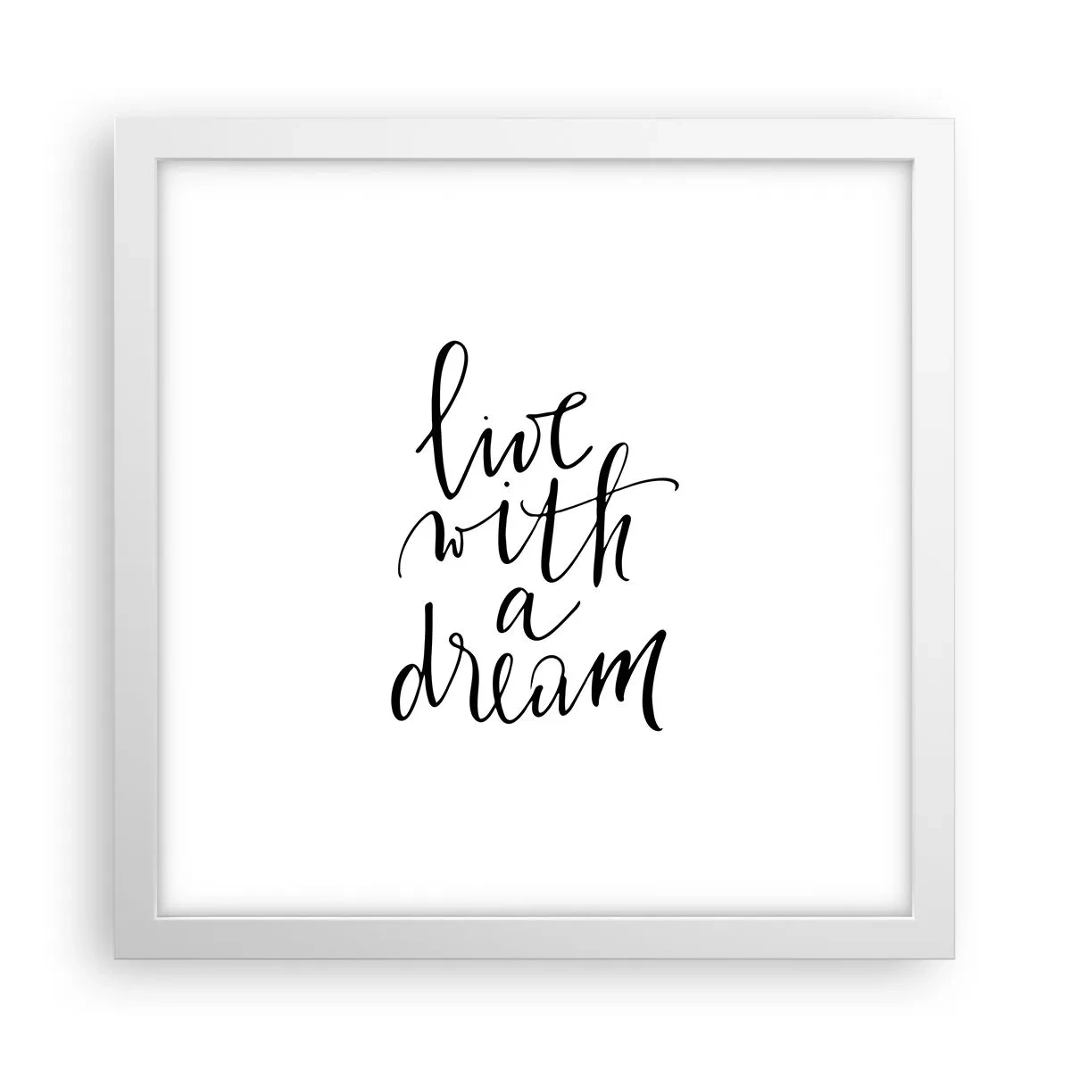 Poster in einem weißen Rahmen - Na sicher - 30x30 cm