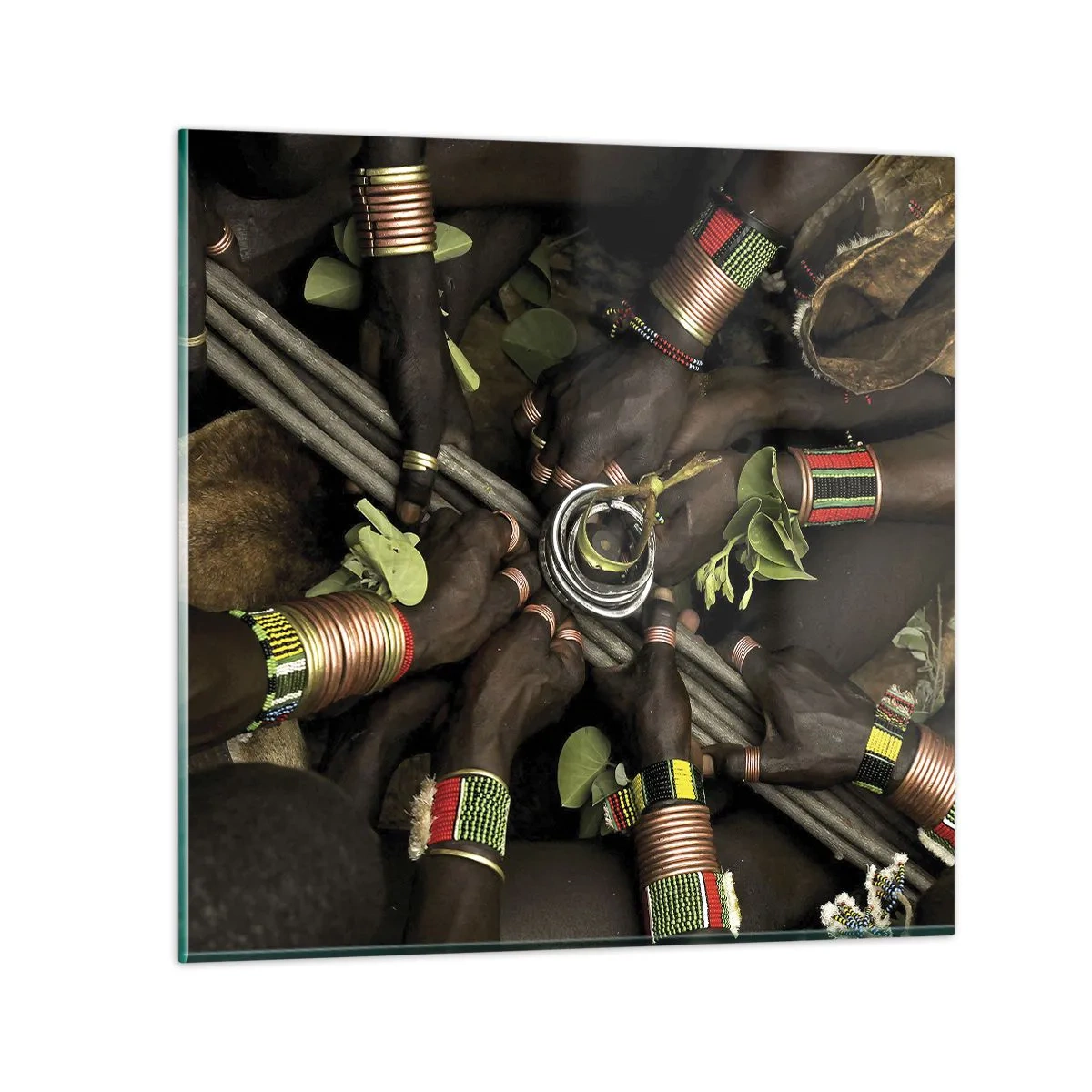 Glasbild - Bild auf glas - Wir sind zusammen - 70x70 cm