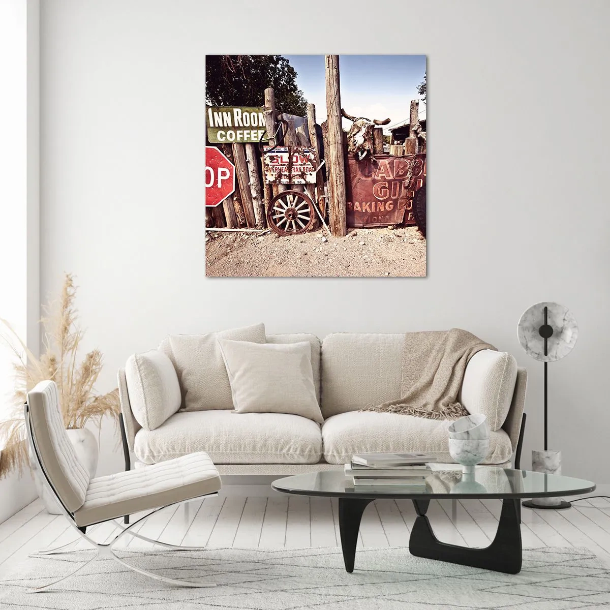 Glasbild - Bild auf glas - Und die Zeit ist stehen geblieben - 50x50 cm