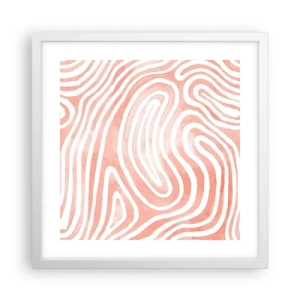 Poster in einem weißen Rahmen - Im Korallenlabyrinth - 40x40 cm