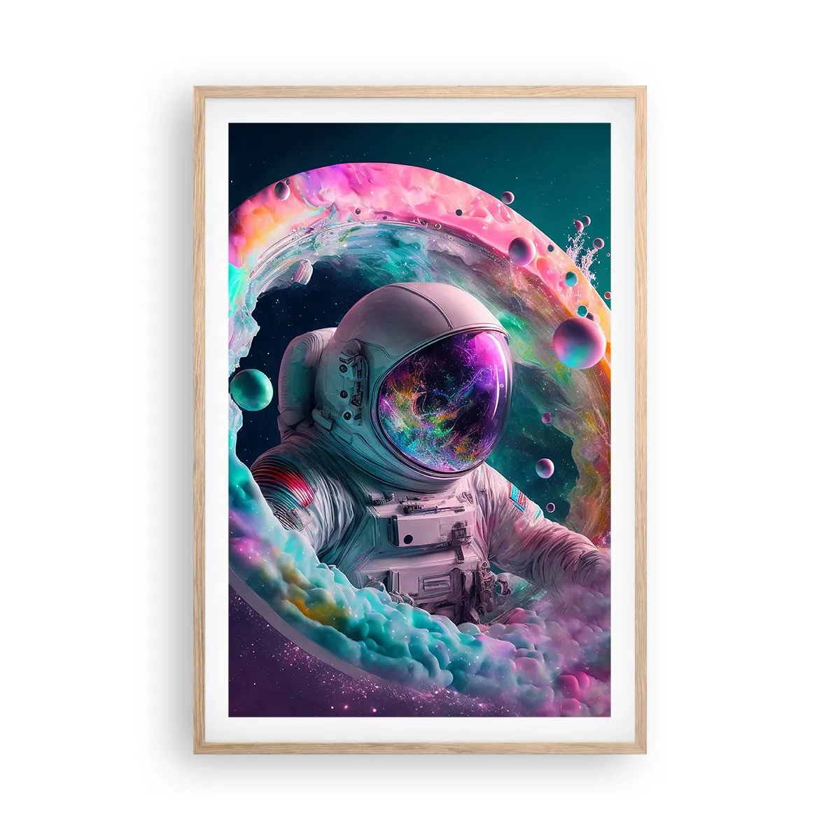 Poster in einem Rahmen aus heller Eiche - Sternentor - 61x91 cm